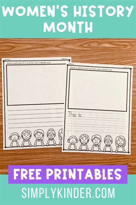 Womens History Month Free Printable Simply Kinder