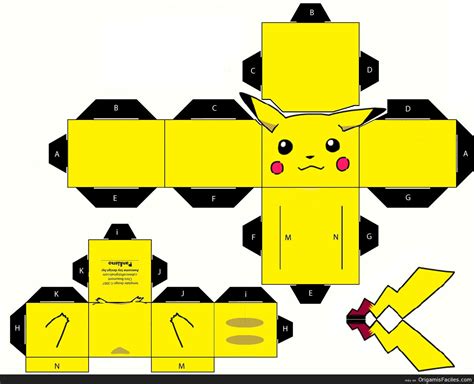 Plantillas Papercraft De Pikachu Pikachu Papercraft Pokemon Origami