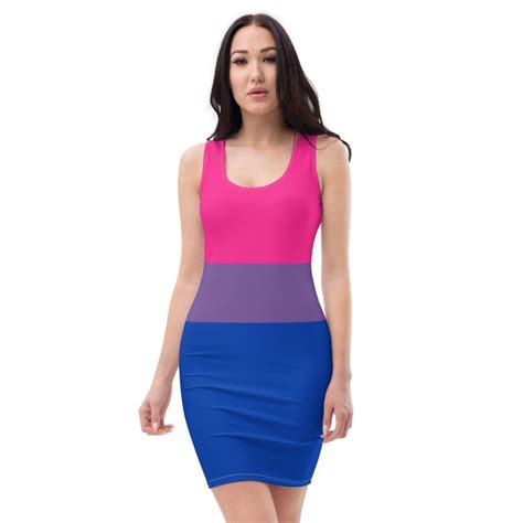 Bisexual Fitted Dress Xs Xl Bisexual Pride Bisexual Etsy