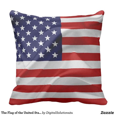 The Flag Of The United States Of America Throw Pillow