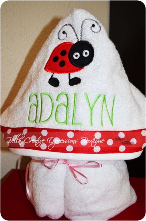 Ladybug Hooded Towel Other Colors Available For Towel Etsy Hooded