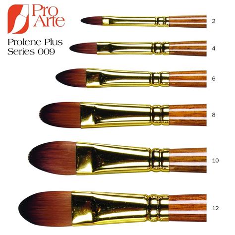 Pro Arte Prolene Plus Series 009 Filbert Brush Bromleys Art Supplies