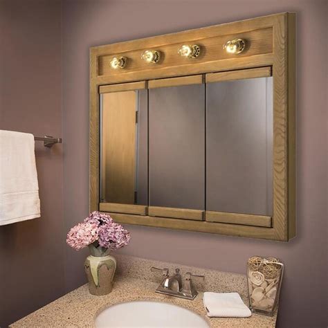 Design House Richland 30 In X 30 In Rectangle Surface Oak Mirrored