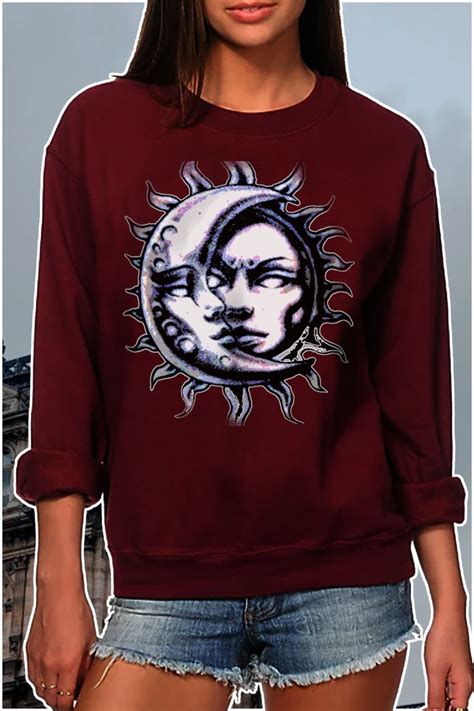 Moon And Sun Dark Academia Sweatshirt Witchy Clothing