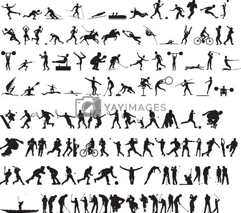 Royalty Free Vector Sports Silhouettes Vector By Ktinte