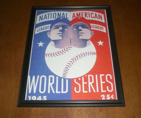 1945 Cubs Vs Tigers World Series Program Framed Cover Print Ebay