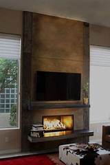 Wood Panel Over Fireplace