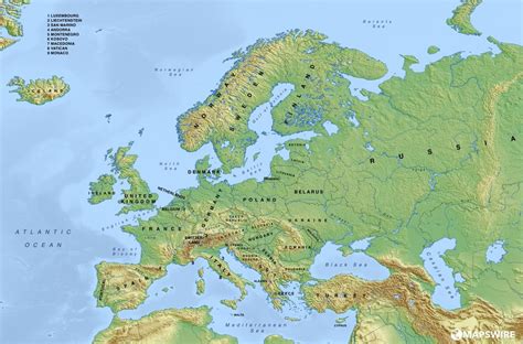 Map Of The Seas In Europe Maps Capital