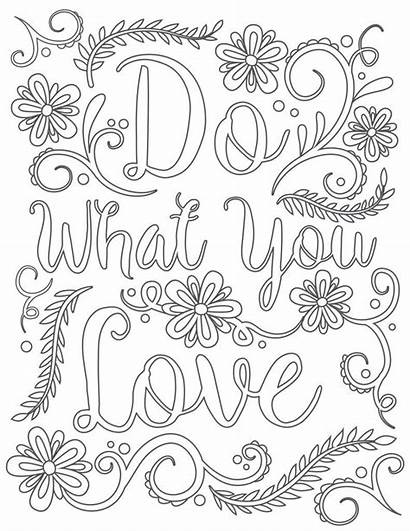 Coloring Pages Printable Happy Quote Adult Adults