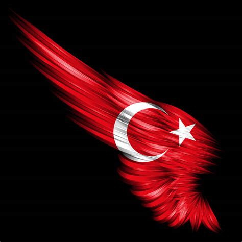 Türk bayrağı bizim milli ve resmi bayrağımızdır. Siyah zemin üzerine Türk bayrağı duvar kağıdı çalışması ...