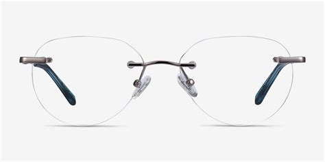 Feel Oval Silver Rimless Eyeglasses Eyebuydirect Canada