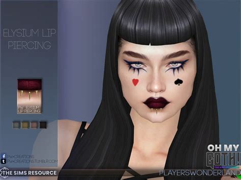 The Sims Resource Oh My Goth Elysium Lip Piercing In 2022 Lip