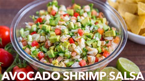 Loaded Avocado Shrimp Salsa Recipe Natashas Kitchen Youtube