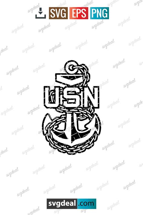 Free Us Navy Chief Anchor Svg