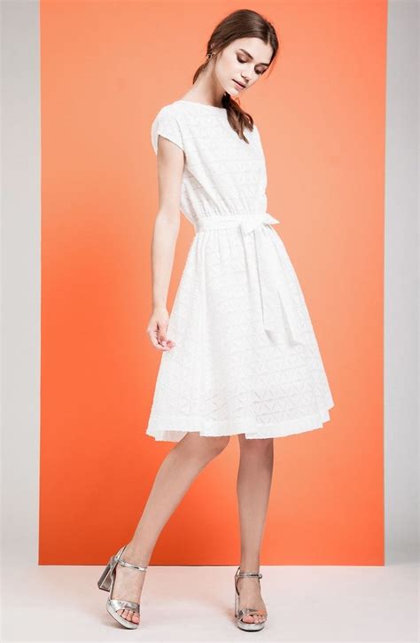 You’ll Be Picture Perfect In This Easy Breezy Cinched Waist White Dress White Dress Summer