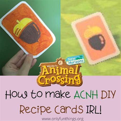 How To Make Animal Crossing New Horizons Diy Recipe Cards Irl Diy