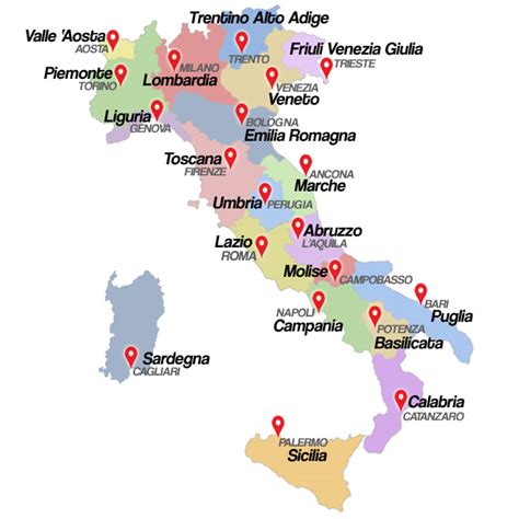 Mapa De Italia Con Ciudades Mapa