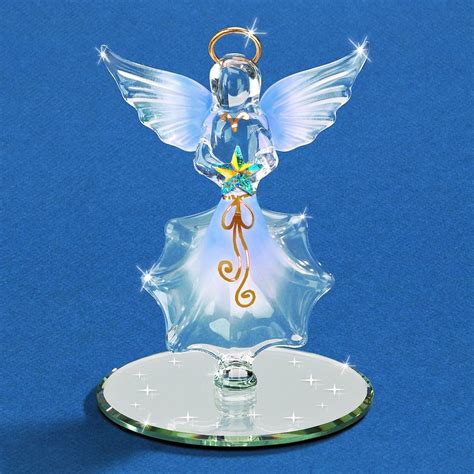 Glass Baron Angel With Star Figurine Glass Baron Glass Figurines