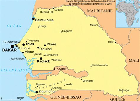 Cartes Et Informations Sur Le Sénégal