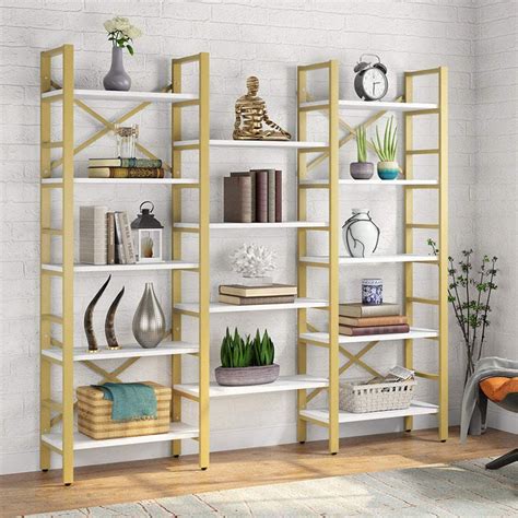 Our real wood bookcases are made in the usa and are available in multiple wood types. Wide 5-Shelf Bookcase, Etagere Large Open Bookshelf ...