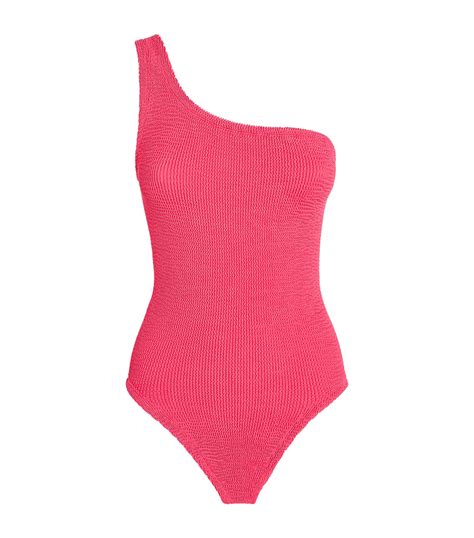 Hunza G Pink One Shoulder Nancy Swimsuit Harrods Uk
