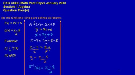 I do not claim to own this data in any way nor do i claim it as my own. CSEC CXC Maths Past Paper 2 Ques 4b Jan 2013 Exam (Answers)_ by Will EduTech - YouTube