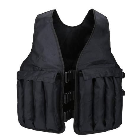 Herchr Weighted Vest Adjustable Black Weighted Vest For Strength