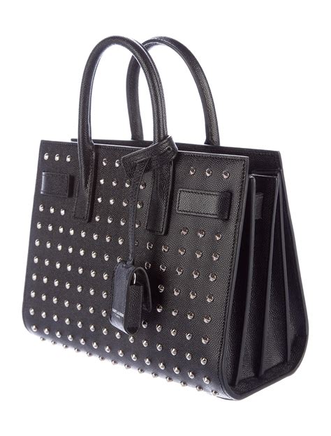 Saint Laurent Studded Nano Sac De Jour Handbags Snt31956 The Realreal