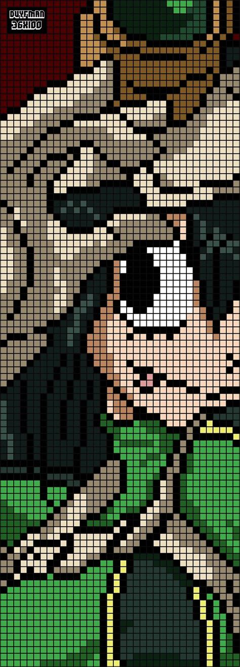 Tsuyu Asui Pixel Art Grid Anime Pixel Art Pixel Art Templates