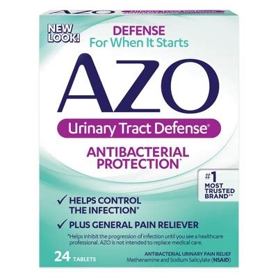 AZO Urinary Tract Defense Antibacterial Protection UTI Pain Relief Ct BrickSeek