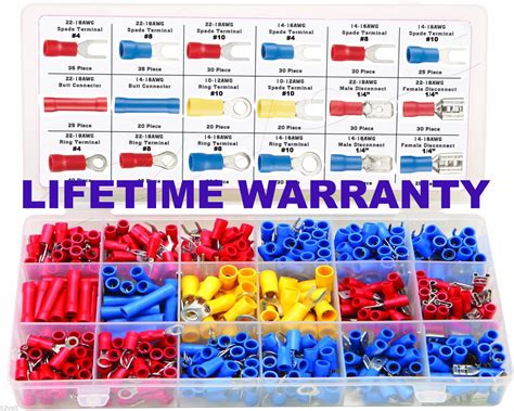 520 Pc Assorted Wire Connectors Terminals Kit Electrical