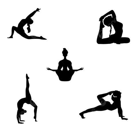 Performance Silhouette Png Free Yoga Silhouette Of Womens Performing