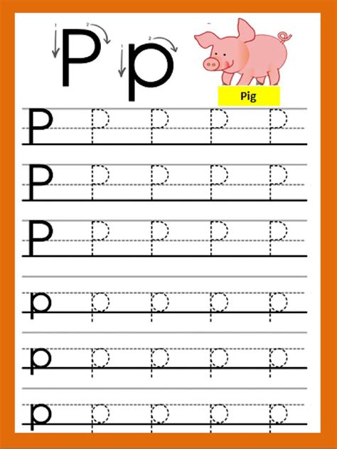 Learn To Write The Letter Pp
