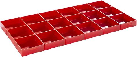 lista einteilungsmaterial polystyrol einsatzkästen rot für schubladen fronthöhe 75 mm
