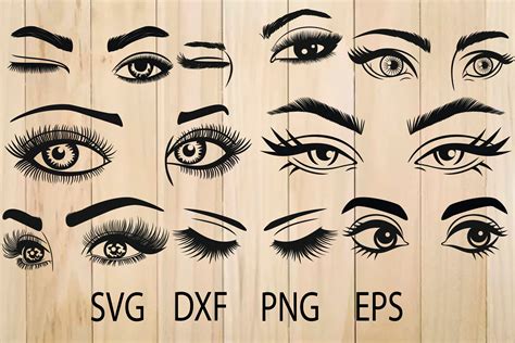 Eyes SVG Eyelashes SVG Eyebrow By JulyDigitalImages TheHungryJPEG