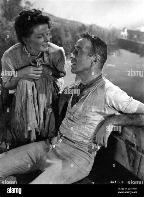 Katharine Hepburn And Humphrey Bogart In The African Queen 1951 Director John Huston Novel Cs