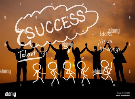 Success Growth Successful Achievement Accomplishment Concept Stock