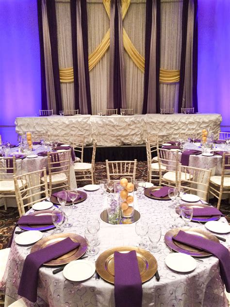 Purple And Gold Wedding Decorations - jenniemarieweddings
