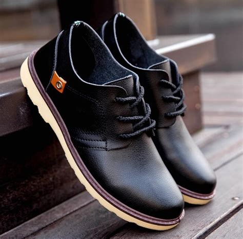 Nice New Casual Shoe Pu Leather Shoes Men Fashion Lace Up Round Head