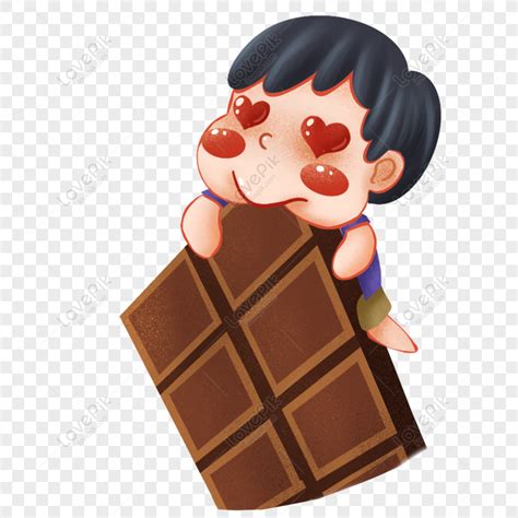 Percuma Kartun Lelaki Comel Makan Coklat Png Psd Gambar Muat Turun Saiz Imej Px