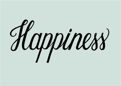 Handwritten Style Of Happiness Typography Free Vector