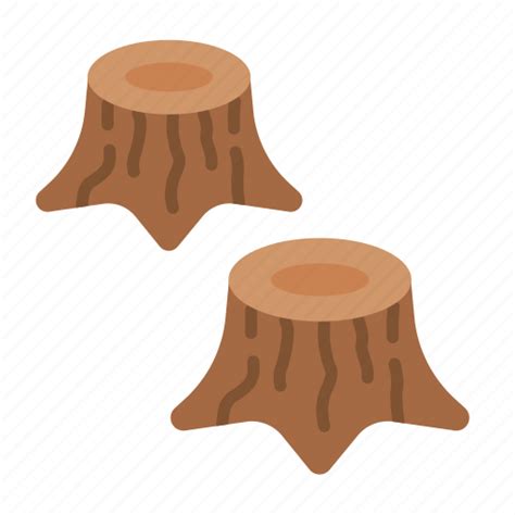 Log Nature Stump Tree Wood Cut Deforestation Icon Download On