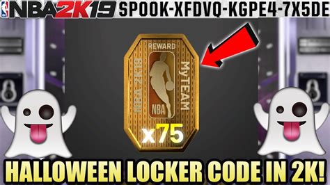 Nba 2k19 Free Halloween Locker Code In Myteam Youtube