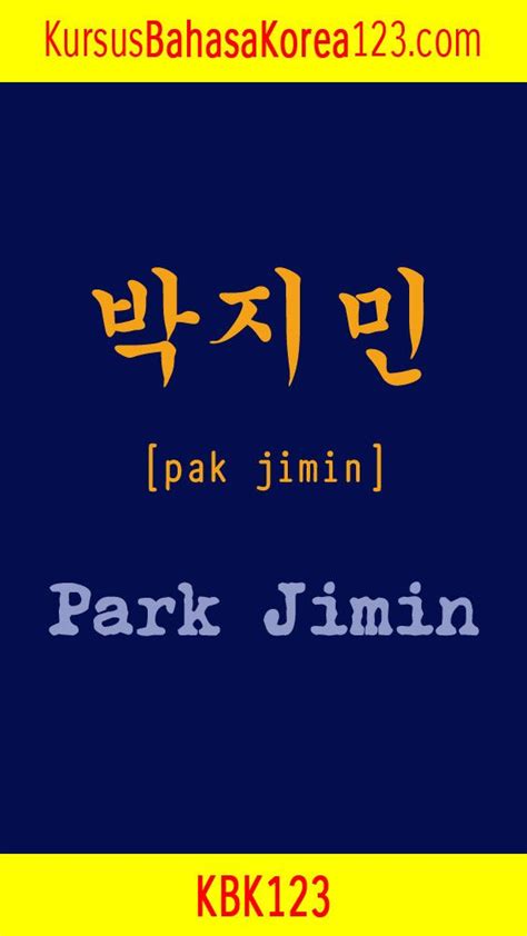 Gambar tersebut bisa anda unduh langsung, caranya si. Tulisan jimin bahasa korea | Bahasa korea, Bahasa, Kosakata