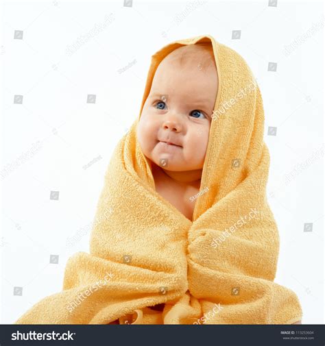 Adorable Happy Baby Yellow Towel Stock Photo 113253604 Shutterstock