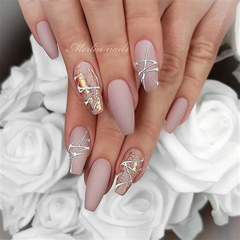 43 Beautiful Nail Art Designs For Coffin Nails Stayglam Красивые