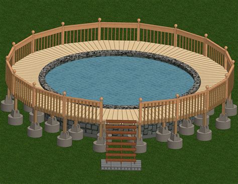 This is one of my favorite above ground pool designs. PDF Plans 24 Foot Above Ground Pool Deck Plans Download ...