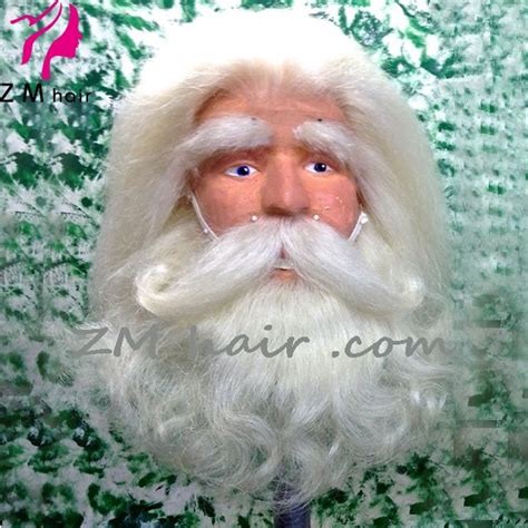 Zmhair Yak Hair Lace Front Santa Claus Wig And Beard With Lace Mustache