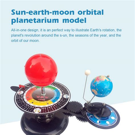 Buy Diy Solar System Model Globe Earth S Un Moon Orbital Planetarium