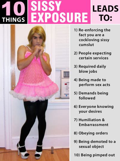 Sissy Marina Curica On Tumblr 10 THINGS SISSY EXPOSURE LEADS TO